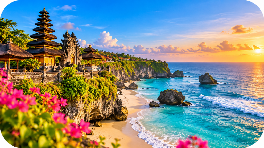 Bali Temple at Golden Hour