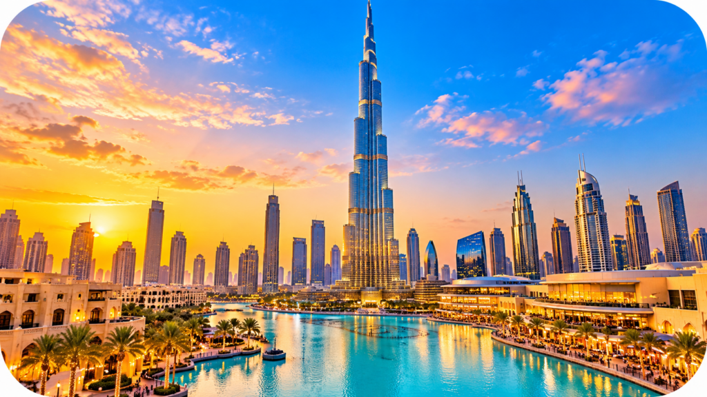 Dubai Skyline at Golden Hour