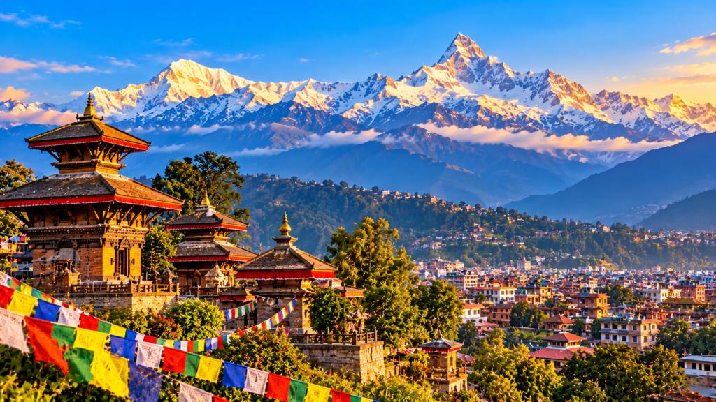 Nepal’s Himalayan Temple Valley Panorama