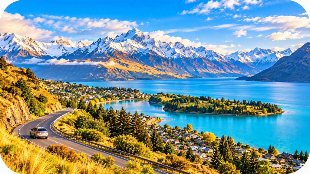 Turquoise Lake Beneath Snowy Peaks